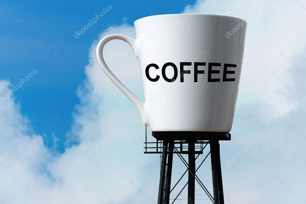Gigantic Coffee Cup Tower Stock Photo by ©ArenaCreative 7361995