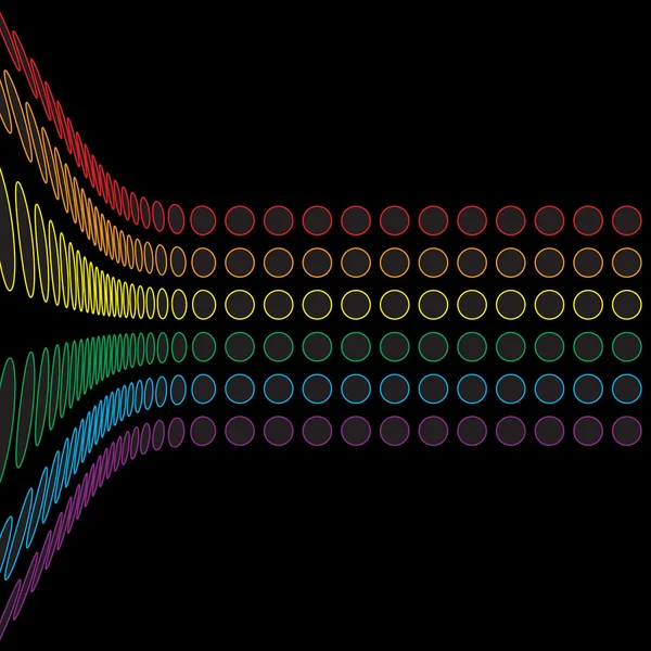 虹の円のレイアウト — ストックベクタ