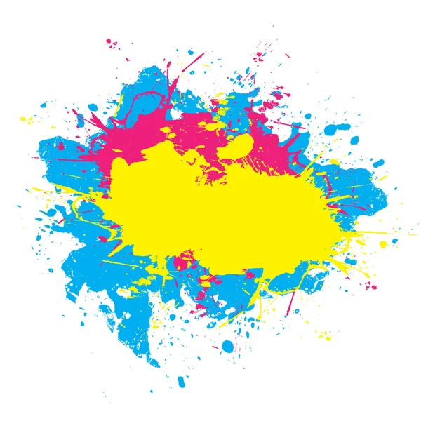 Pintura salpicada colorida — Vector de stock
