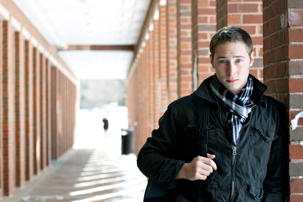 College Guy on Campus — Stock Photo, Image