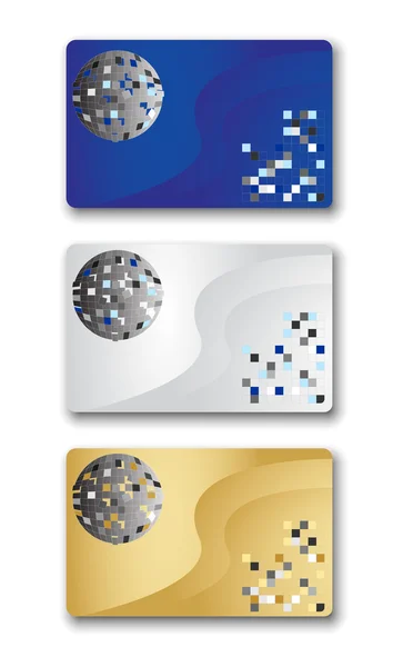 Abstract design of three cards — Stock Vector