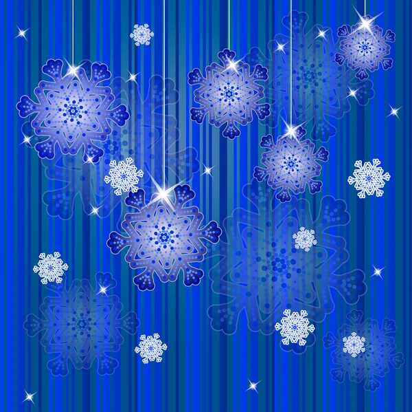 Winter Hintergrund mit Schneeflocken — Stockvektor