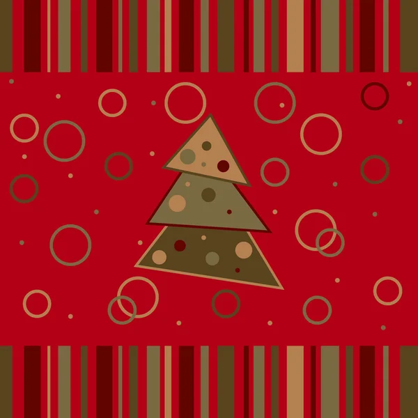 Carte rayée de Noël — Image vectorielle