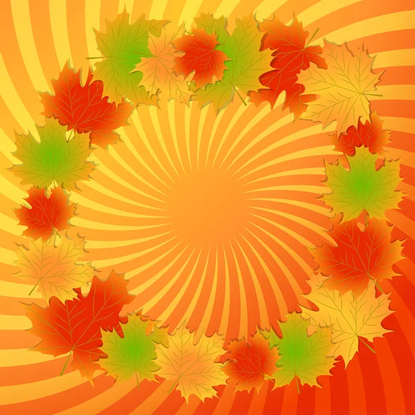 Autumn leaves background — Stock Vector