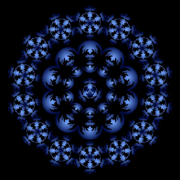 Ornement cercle bleu — Image vectorielle