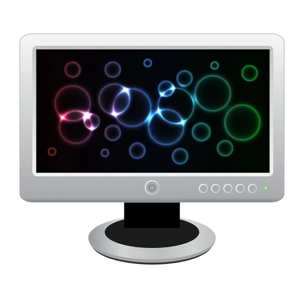 Monitor LCD bianco — Vettoriale Stock