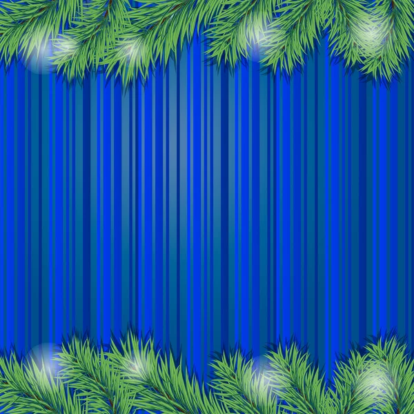Noel ağacı dalı ile çerçeve — Stok Vektör