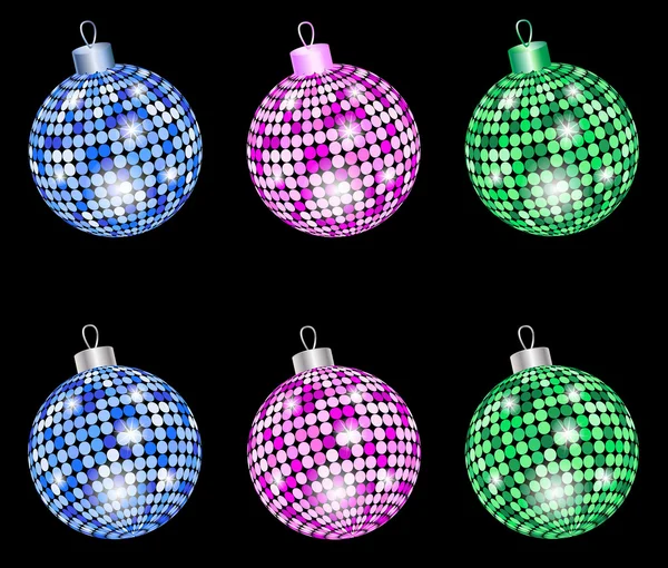 क्रिसमस चमकदार गेंदें — स्टॉक वेक्टर