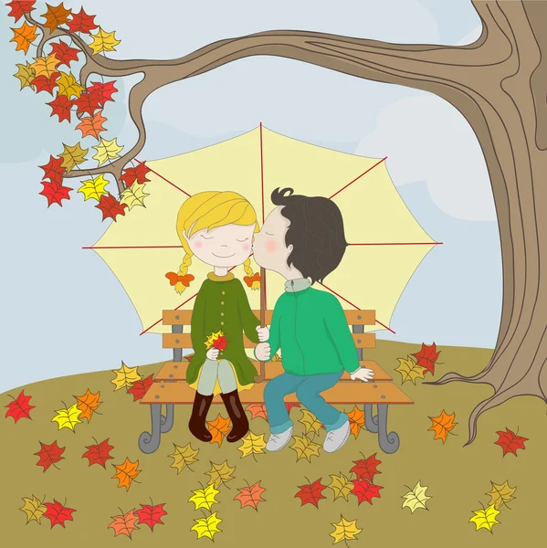甜蜜的秋天 — 图库矢量图片
