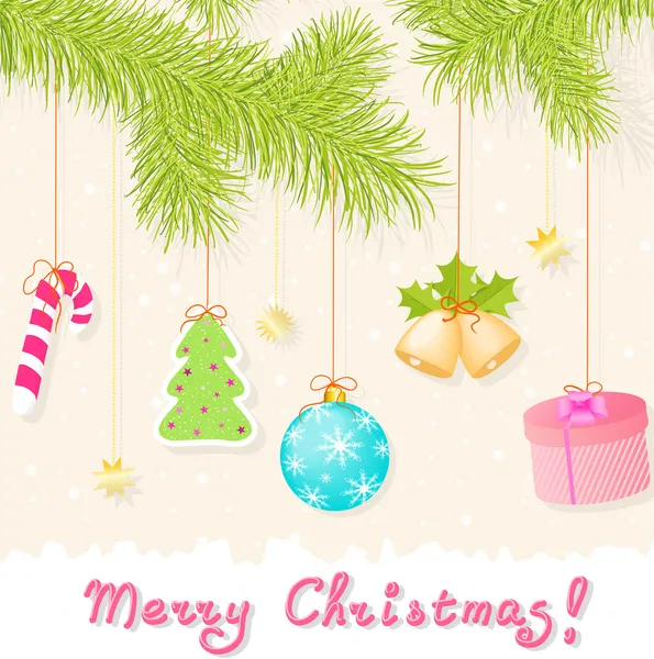 Χριστουγεννιάτικη κάρτα χαιρετισμού Διανυσματικά Γραφικά