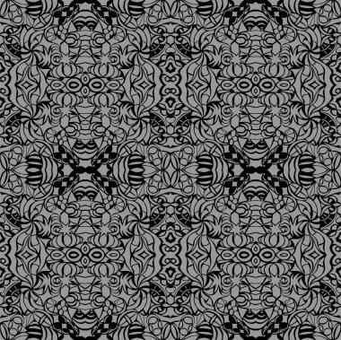 Grey art deco pattern clipart
