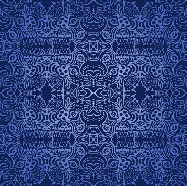 Bezešvé tapety dekorativní modrý — Stockový vektor