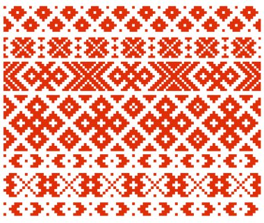 Belarussian traditional ornament eight clipart