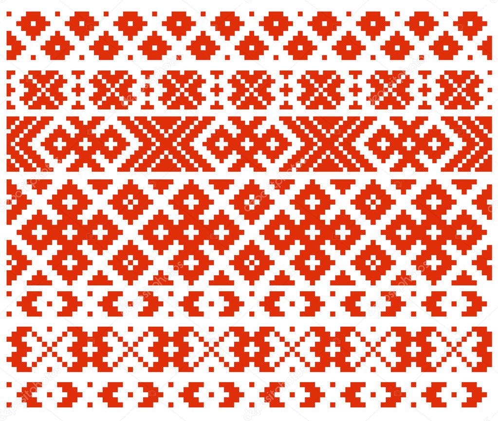 Belarussian traditional ornament eight