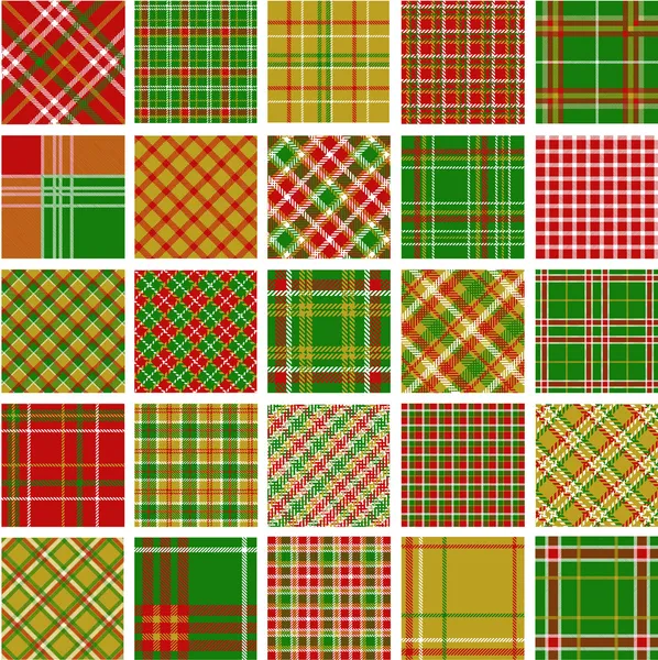 クリスマスの格子縞のパターン — ストック写真