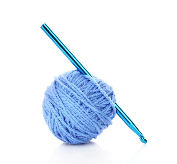Crochet hook and wool — Stock Photo, Image