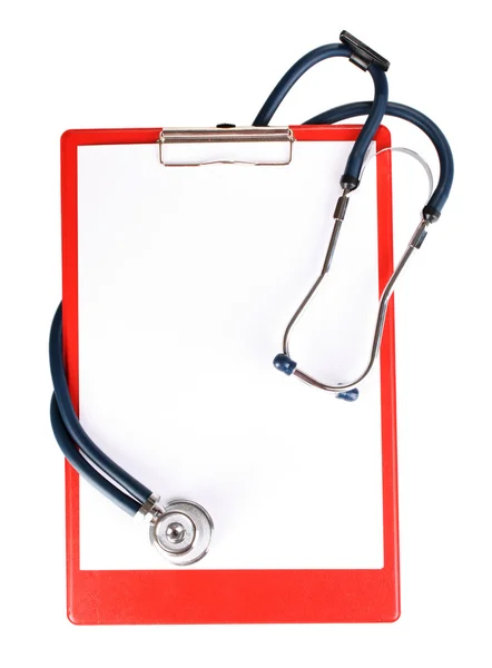 Stethoscope and folder — Stock Photo, Image