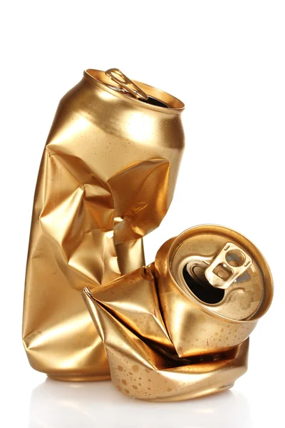 Crumpled empty cans — Stock Photo, Image