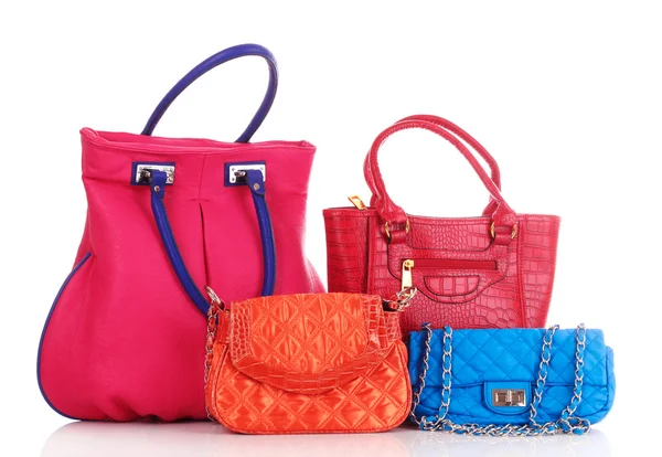 Wiele kobiet kolor torby — Zdjęcie stockowe