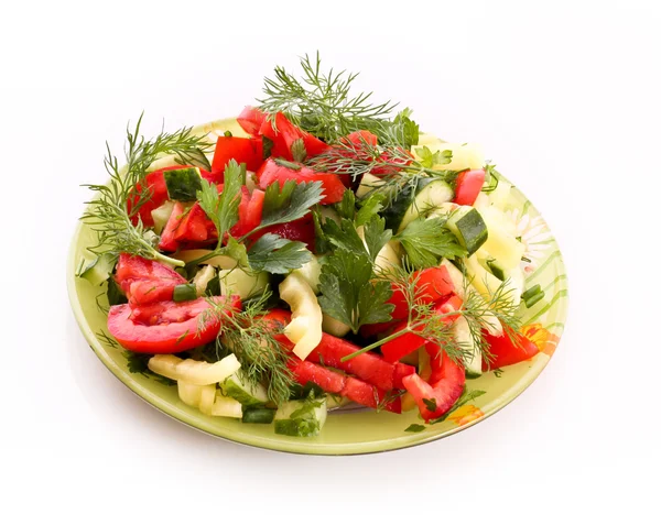 Petržel, rajčata, okurka, paprika a cibule — Stockfoto