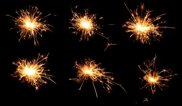 Few fireworks explode — Stock Photo, Image