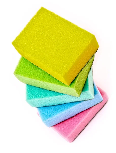 Color sponges on white background — Stock Photo, Image