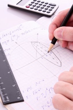 Birisi geometri egzersiz içinde not etmek