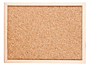 corkboard üzerinde beyaz izole