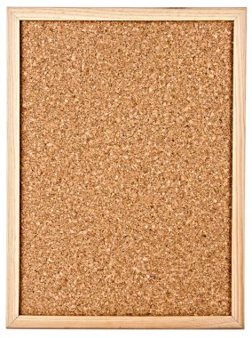 Corkboard isolated on white clipart