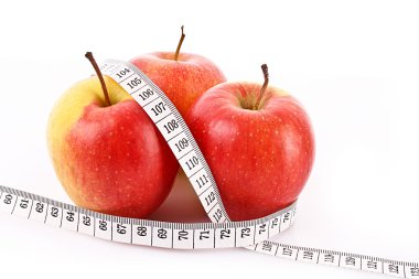 elma ve bir ölçü birimi teyp, diyet kavramı
