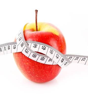 elma ve bir ölçü bandı, diyet kavramı