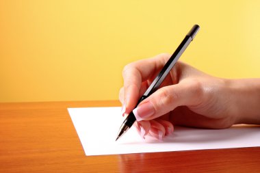 Writing on blank paper clipart