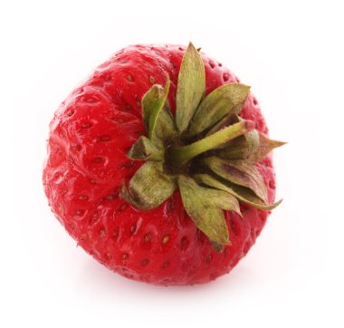 Çilek beyazda izole edilmiş