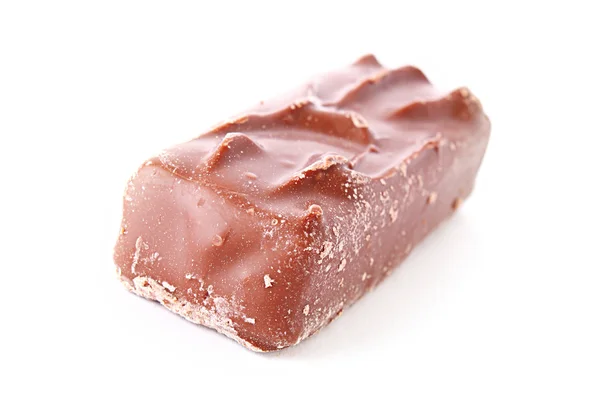 Barra de chocolate isolado em branco — Fotografia de Stock