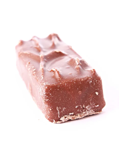 Barretta di cioccolato isolata su bianco — Foto Stock