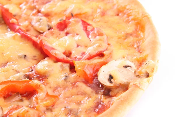 Dobrá pizza, izolované na bílém — Stock fotografie