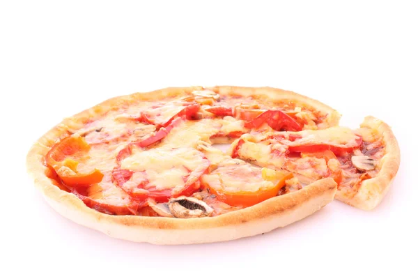 stock image Tasty pizza isolated on white