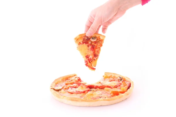 Smaczne pizze i strony — Zdjęcie stockowe
