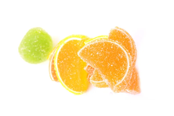 Fruit jelly isolated on white — Stock Photo, Image