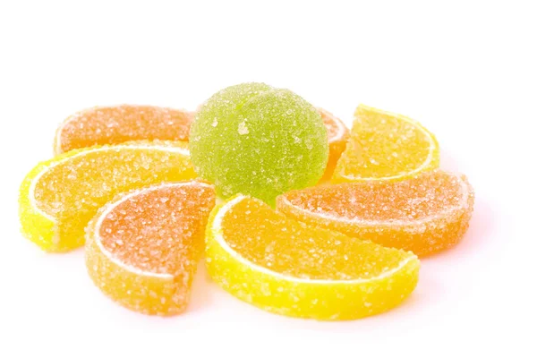 Frukt gelé isolerad på vit — Stockfoto