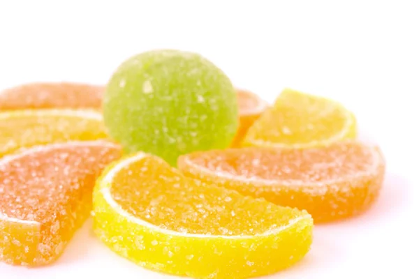 Fruit jelly isolated on white — Stock Photo, Image