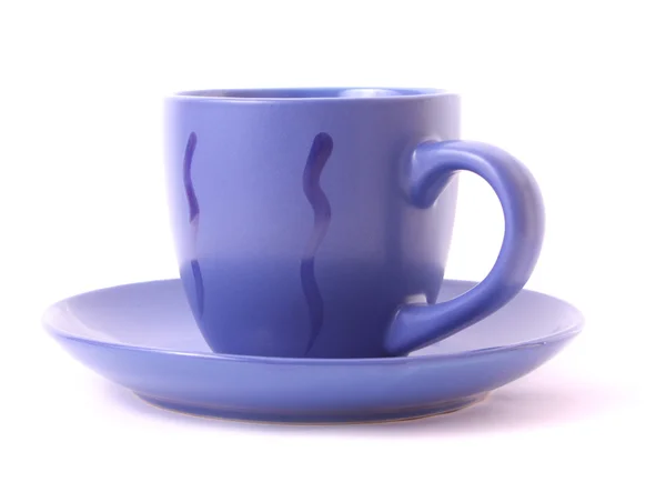 Blå kopp isolerad på vit — Stockfoto