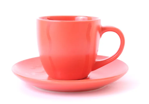 Röd kopp isolerad på vit — Stockfoto