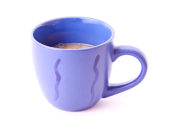 Blå kopp med kaffe — Stockfoto