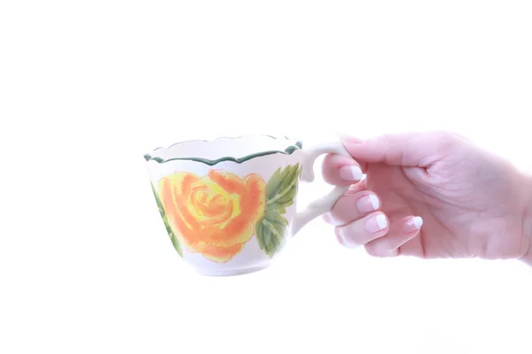 Cup in hands — Stock Photo, Image