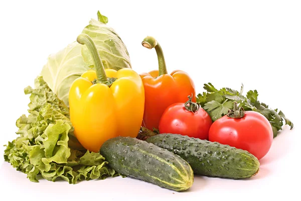 Grönsaker isolerade på vitt — Stockfoto