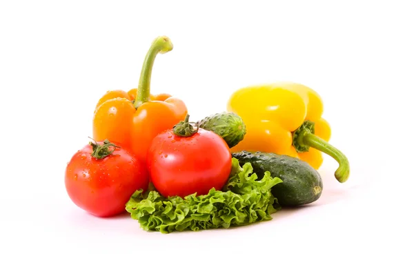 Zelenina izolovaná na bílém — Stock fotografie