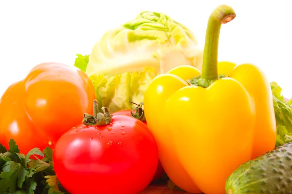 Перець і кілька овочів — стокове фото