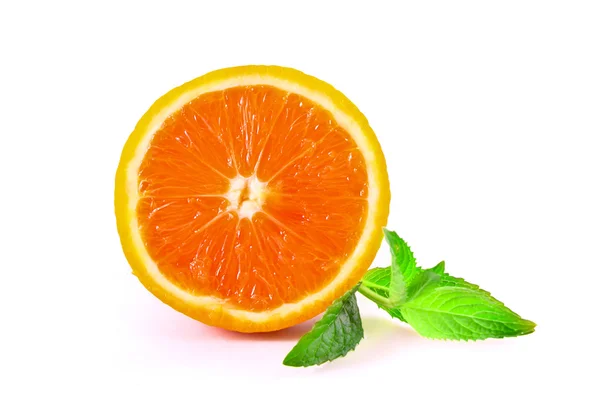 Pianta arancio e verde isolata su bianco — Foto Stock