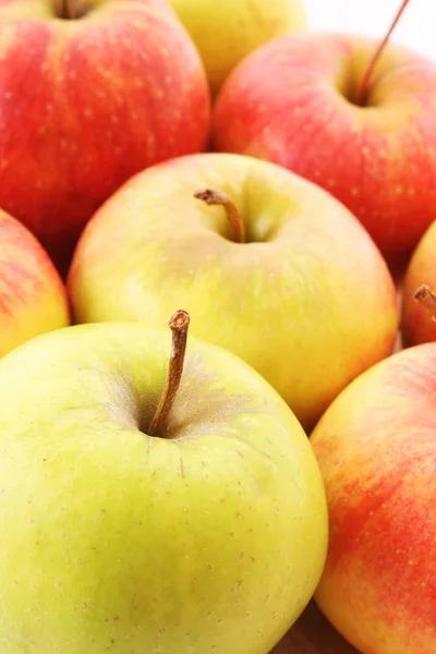 Red and green apple closeup — Stock Photo, Image